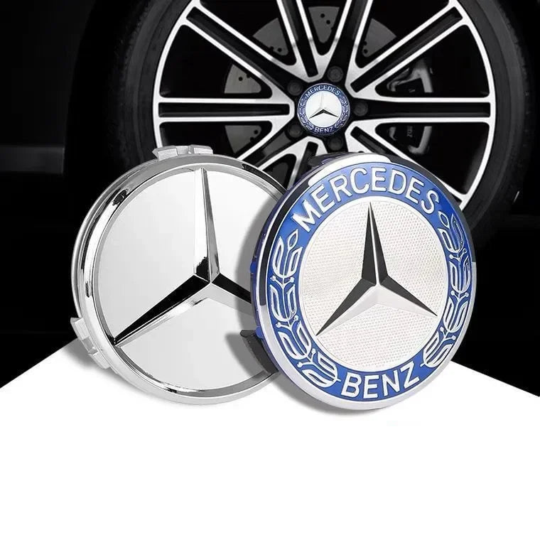 4PCS 75mm Metal Emblem Mercedes