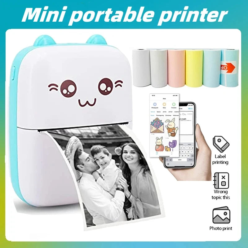 Printer Mini Wireless Bluetooth Android iOS