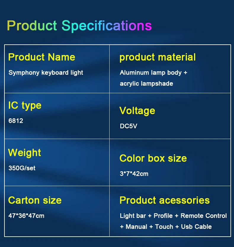 Display light bar RGB