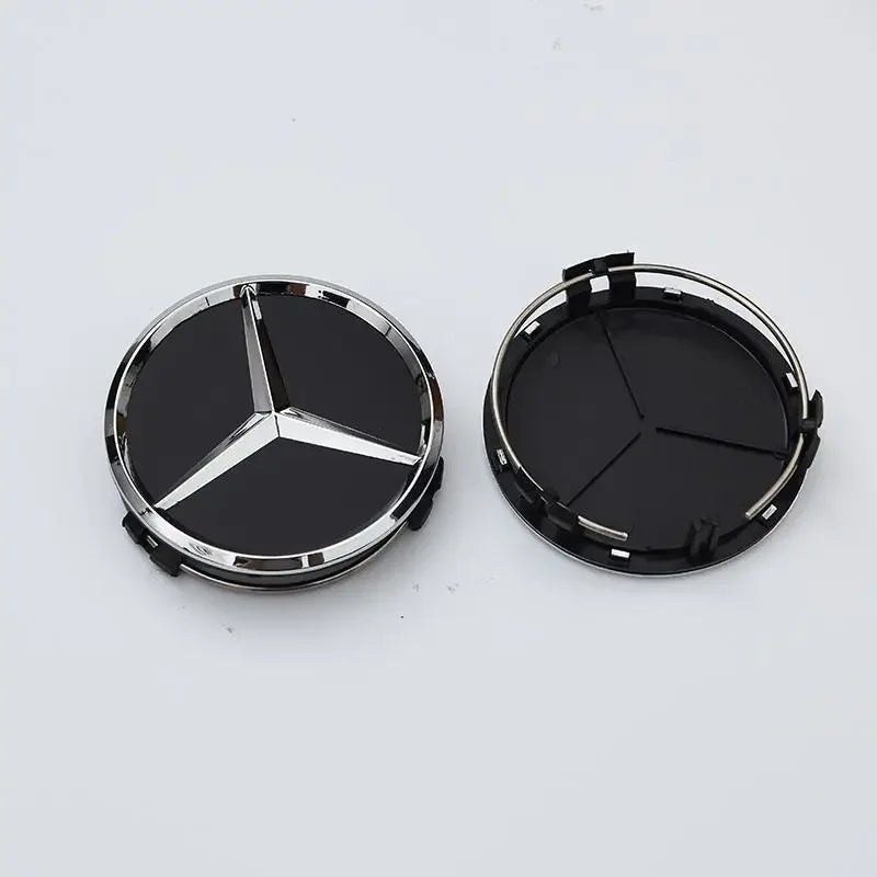 4PCS 75mm Metal Emblem Mercedes