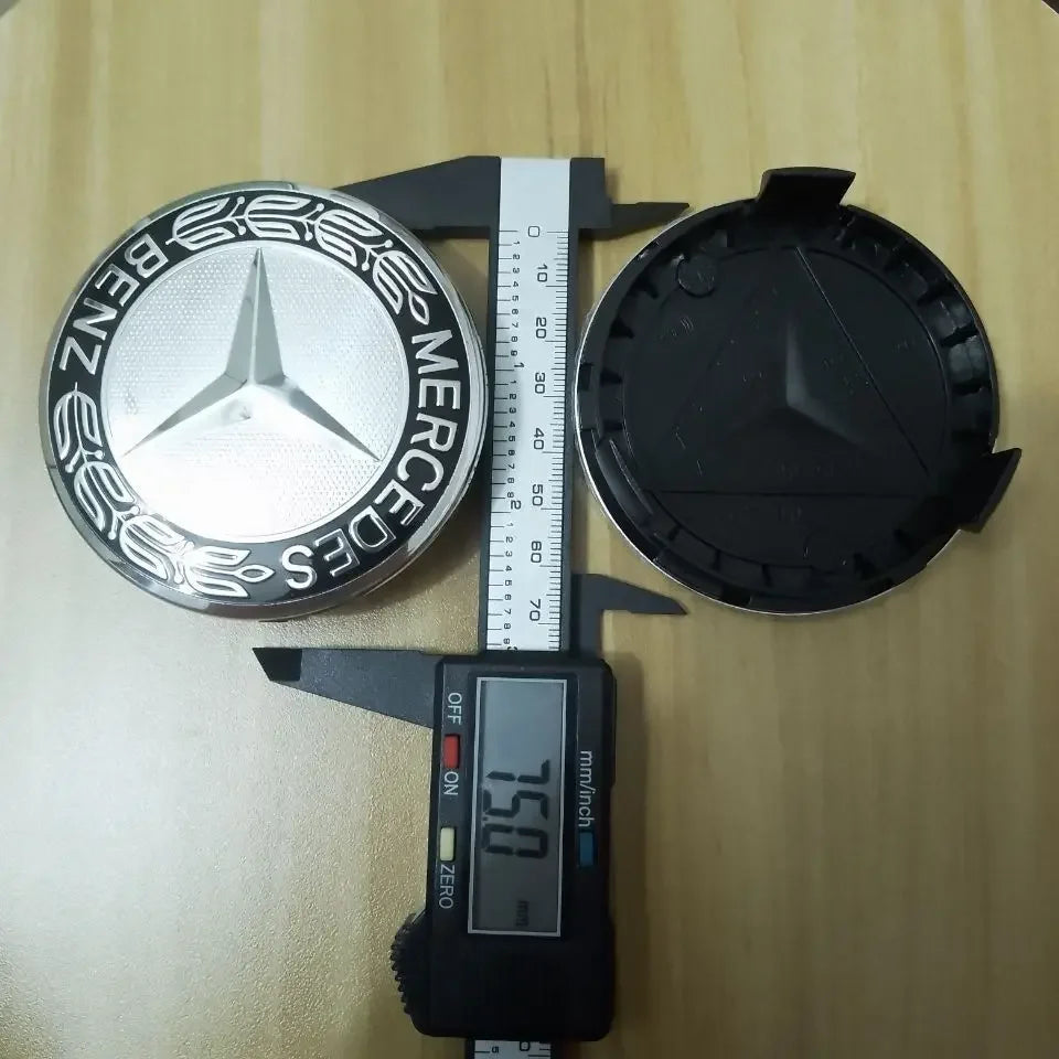 4PCS 75mm Metal Emblem Mercedes